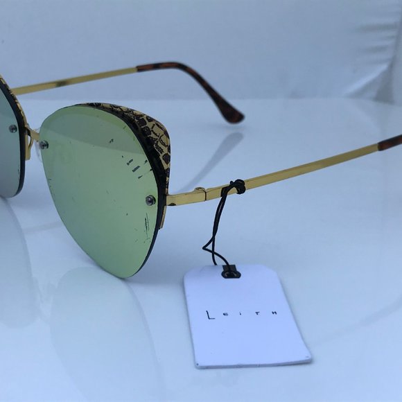 Leith Sunglasses Women Sunglasses Gold Plated Cat - Picture 5 of 14